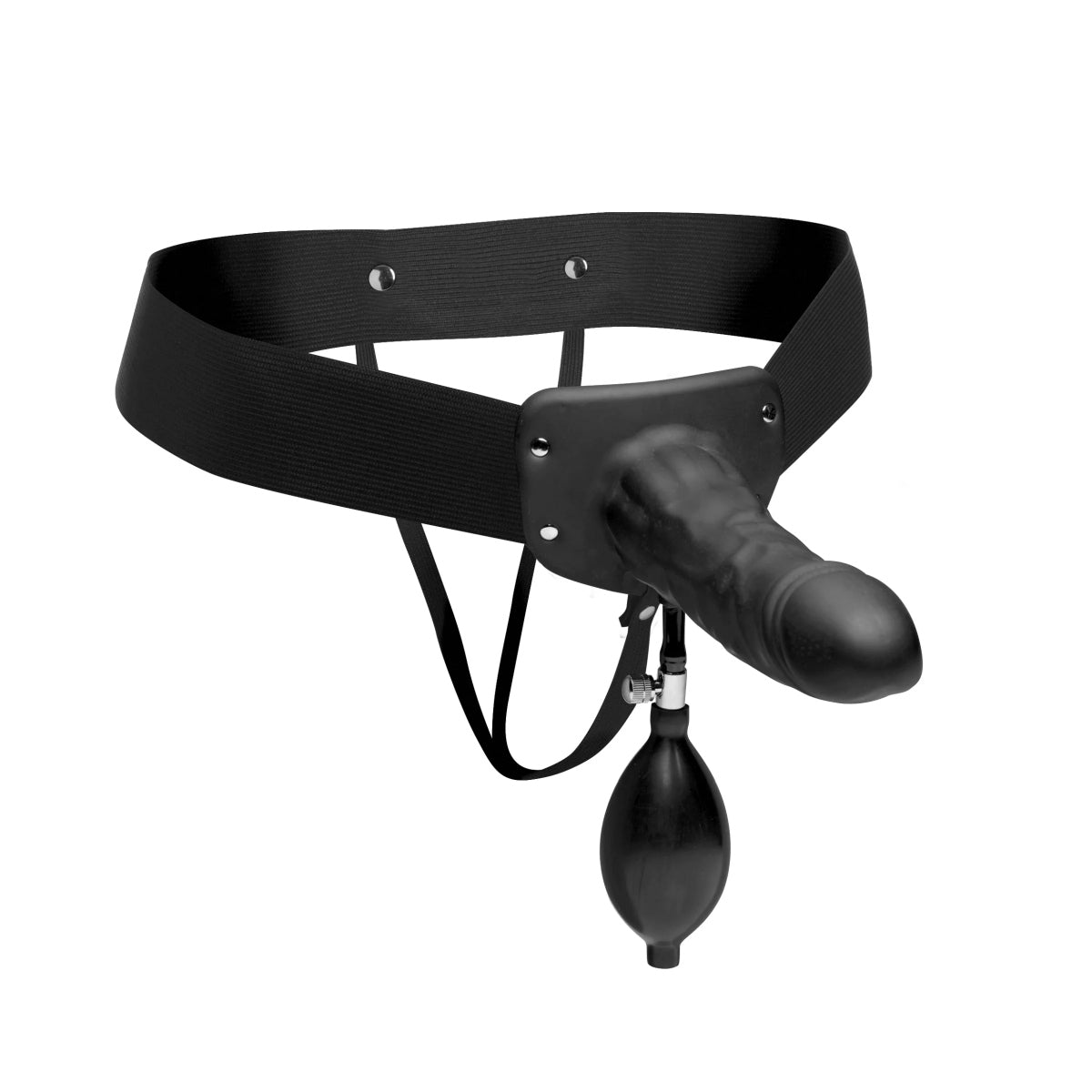 Master Series Cock Dangler Silicone Penis Strap with Weights, Black