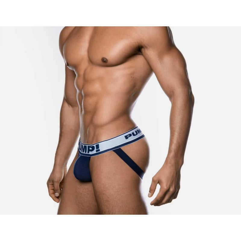 Load image into Gallery viewer, PUMP Blue Steel Jock Strap Blue Navy
