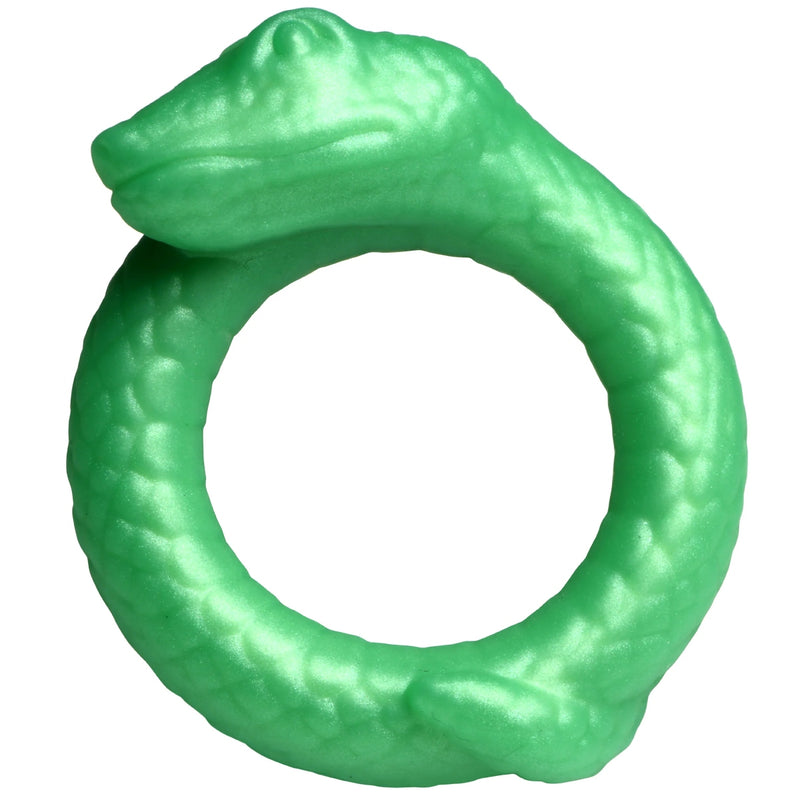 Load image into Gallery viewer, Creature Cocks Serpentine Silicone Cock Ring Green
