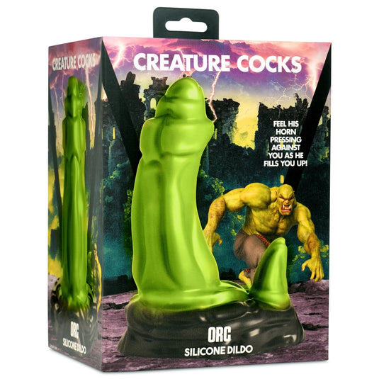 Creature Cocks Orc Silicone Dildo Green