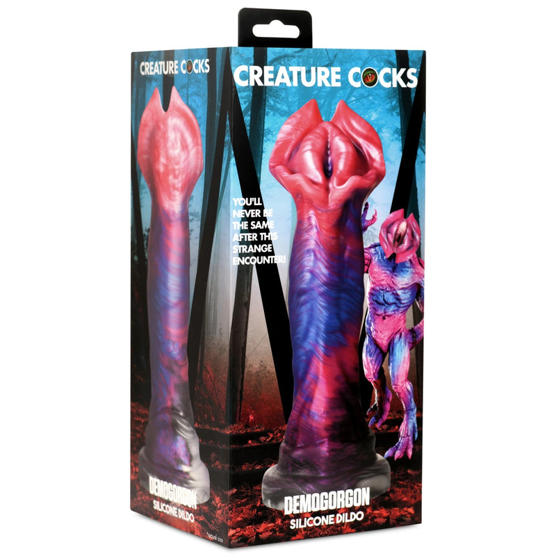 Load image into Gallery viewer, Creature Cocks Demogorgon Silicone Dildo Red Blue
