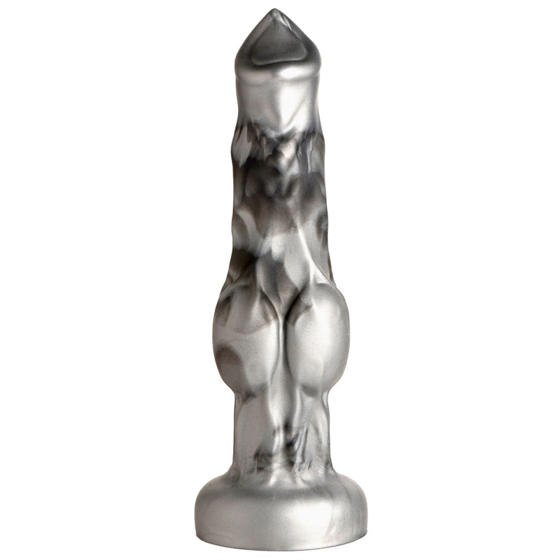 Load image into Gallery viewer, Creature Cocks Night Prowler Silicone Dildo Silver Medium
