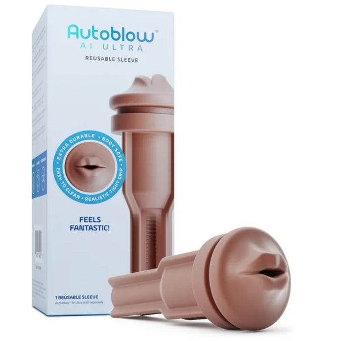 Autoblow AI Ultra Reusable Mouth Sleeve Brown