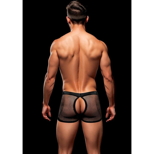 Envy Snap Down Mesh Boxer Brief Black