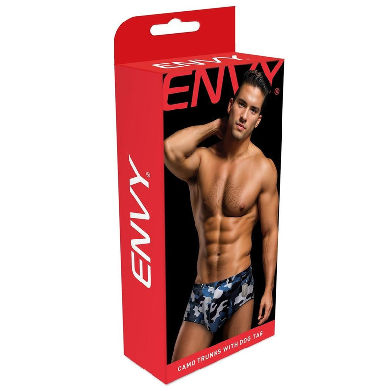 Load image into Gallery viewer, Envy Camo Trunk With Dog Tag Camo Navy
