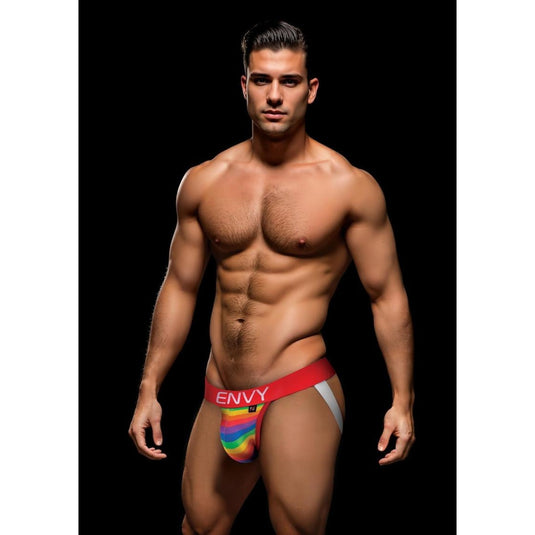 Envy Rainbow Pride Jock Strap Red Rainbow