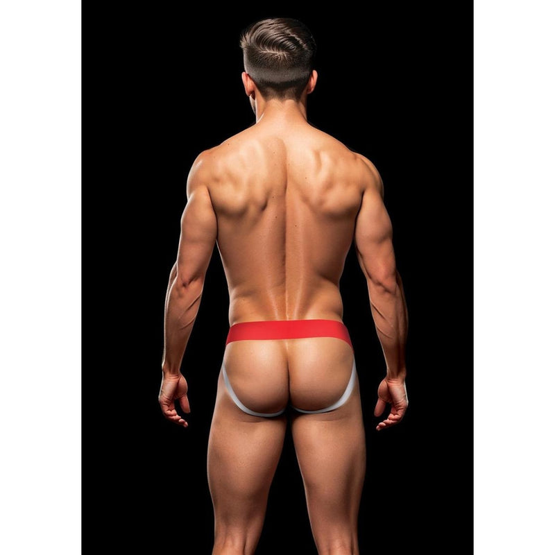 Load image into Gallery viewer, Envy Rainbow Pride Jock Strap Red Rainbow
