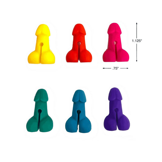 Little Genie Super Fun Penis Cocktail Markers 6 Pack