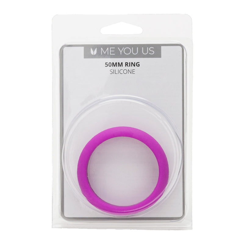 Load image into Gallery viewer, Me You Us Silicone Cock Ring Purple 50mm
