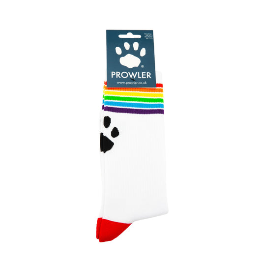 Prowler Pride Socks White Rainbow