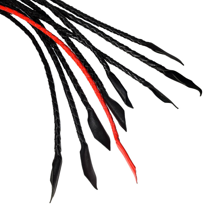 Load image into Gallery viewer, Prowler RED Short Handle Red &amp; Black Flogger
