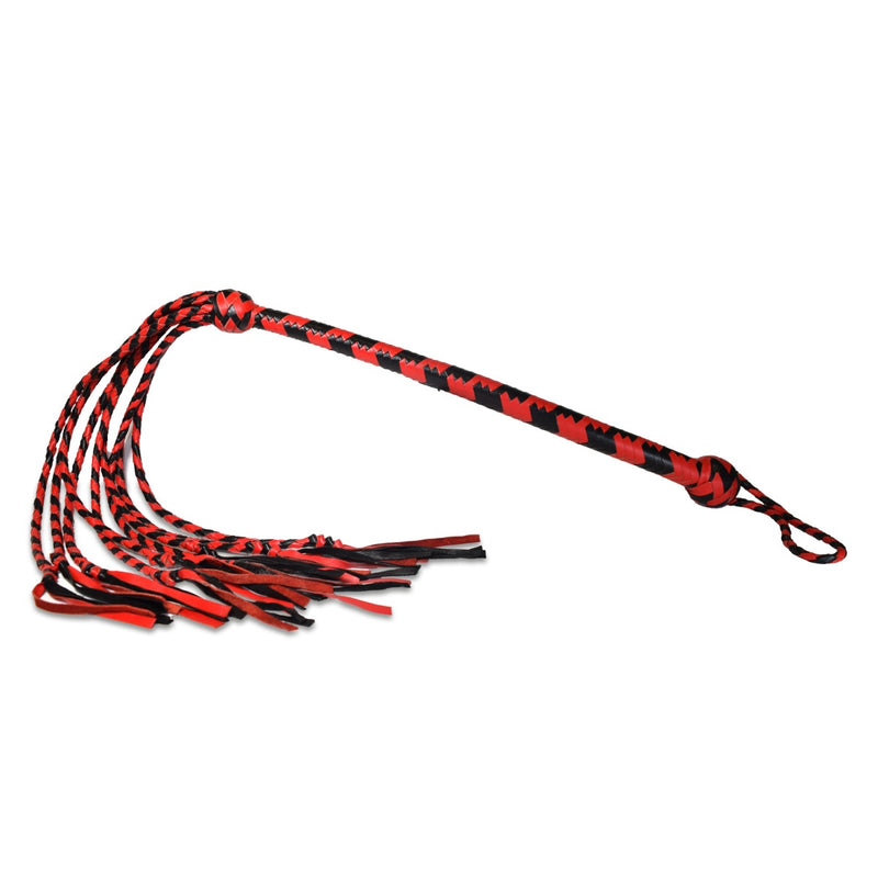 Load image into Gallery viewer, Prowler RED Long Handle Red &amp; Black Flogger
