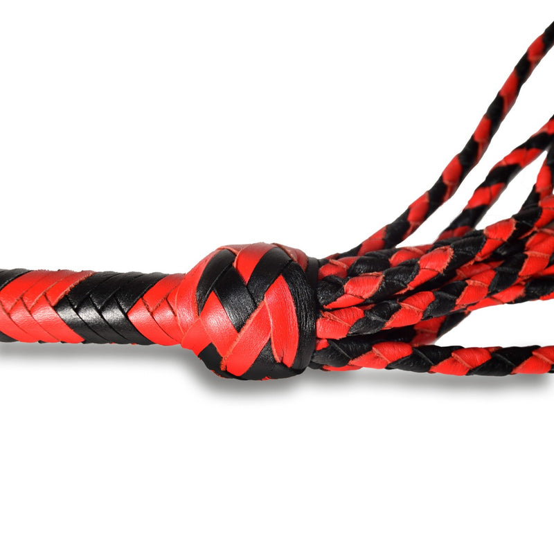 Load image into Gallery viewer, Prowler RED Long Handle Red &amp; Black Flogger
