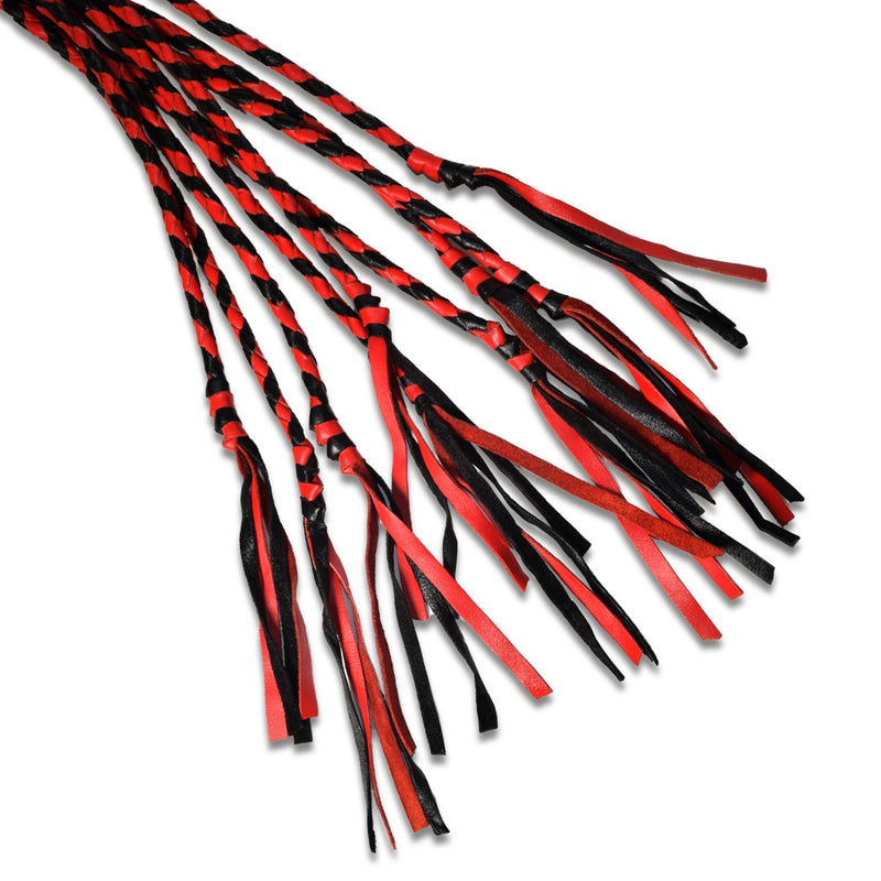 Load image into Gallery viewer, Prowler RED Long Handle Red &amp; Black Flogger
