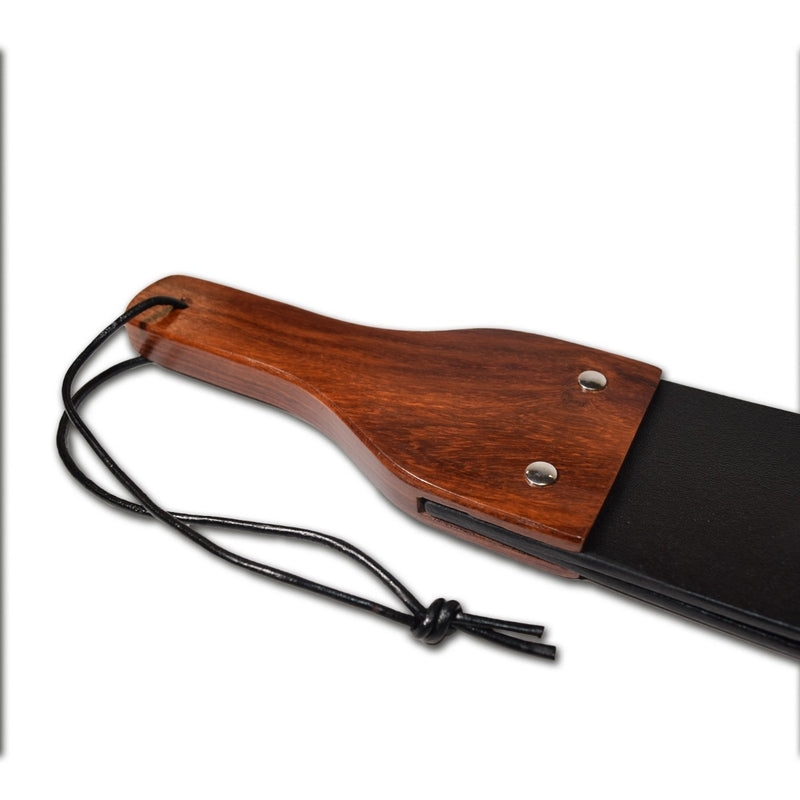 Load image into Gallery viewer, Prowler RED Leather &amp; Wood Flapper Paddle
