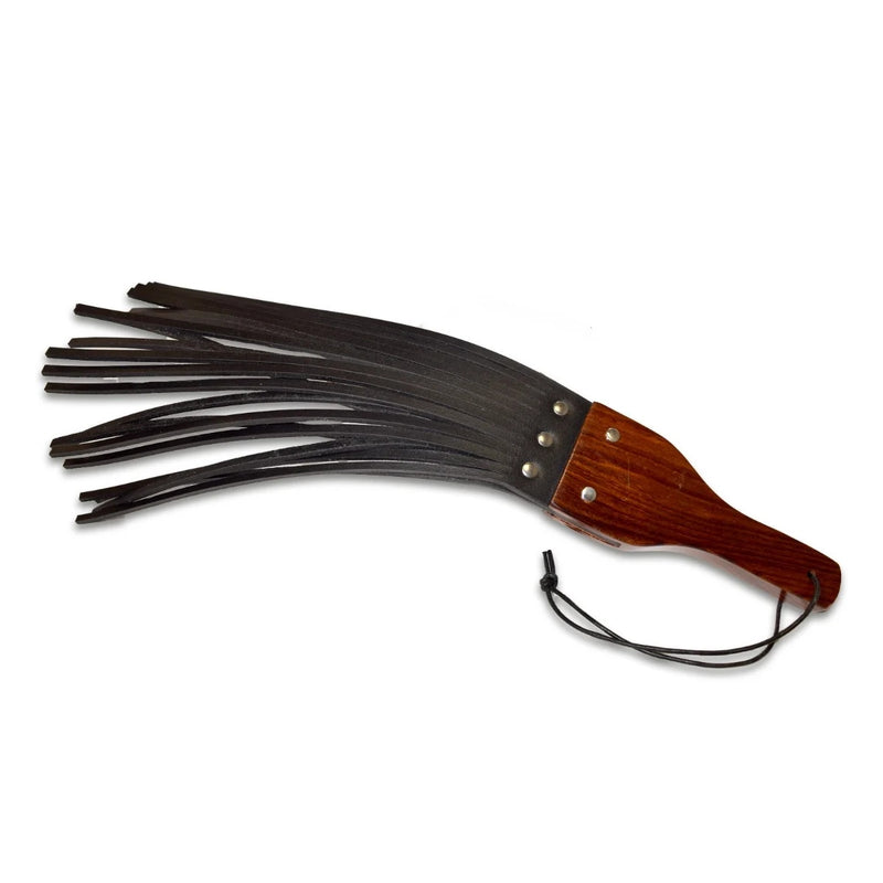 Load image into Gallery viewer, Prowler RED Leather &amp; Wood Fringe Paddle
