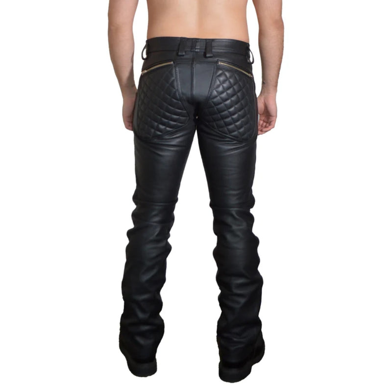 Load image into Gallery viewer, Prowler RED Quilted Leather Sailor Jeans Black
