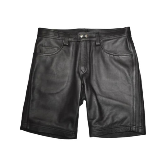 Prowler RED Leather Black Stripe Shorts Black