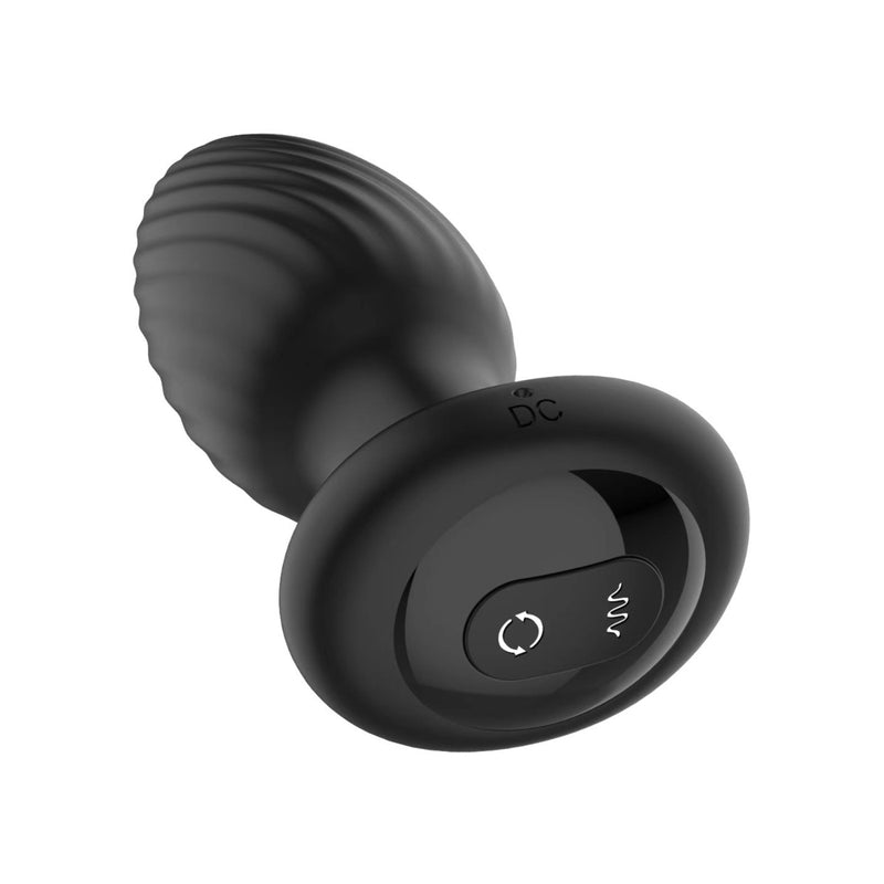 Load image into Gallery viewer, Nexus Tornado Rechargeable Rotating &amp; Vibrating Butt Plug Black
