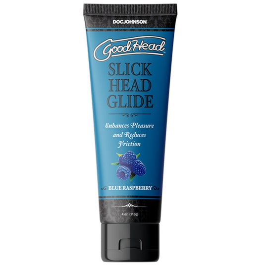 GoodHead Slick Head Glide Water Based Lube Blue Raspberry 4oz