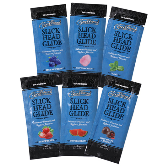 GoodHead Slick Head Glide Water Based Flavoured Lube 6 Pack 0.24oz