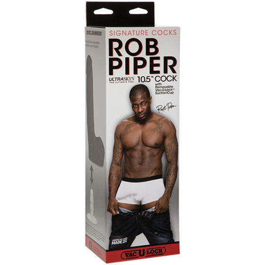 Signature Cocks Rob Piper Ultraskyn Vac-U-Lock Dildo Brown 10.5 Inch