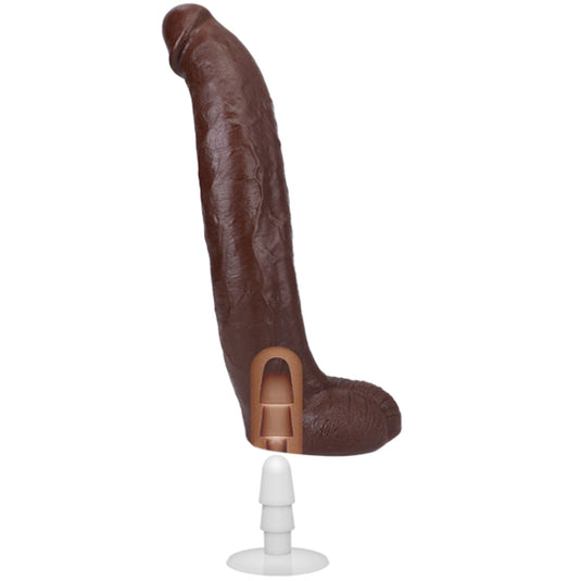 Signature Cocks Brickzilla Ultraskyn Vac-U-Lock Dildo Brown 13 Inch