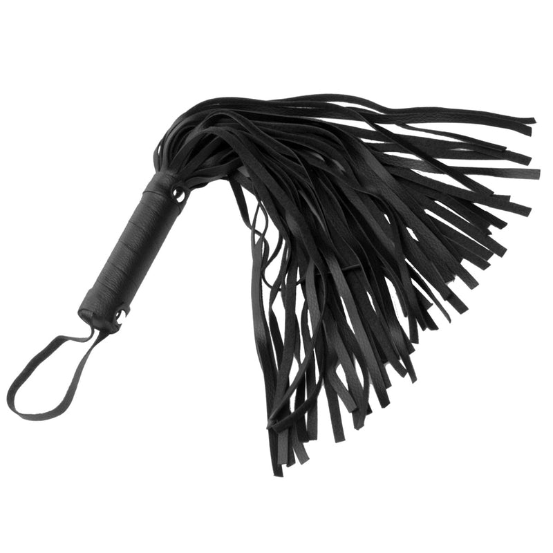 Load image into Gallery viewer, Strict Pleather Pleasure Mini Flogger Black
