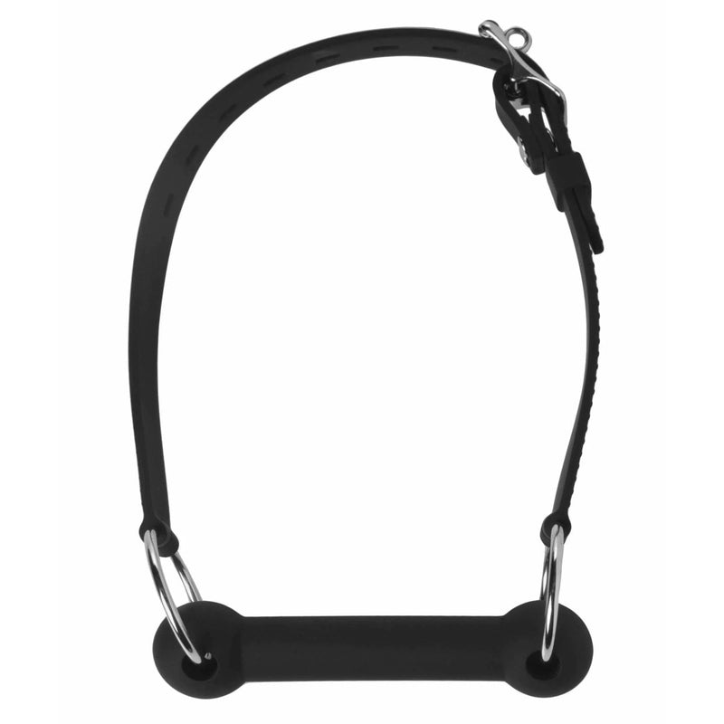 Load image into Gallery viewer, Master Series Mr. Ed Lockable Silicone Horse Bit Gag Black
