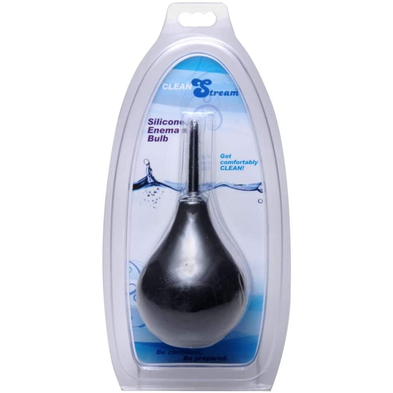 Load image into Gallery viewer, Cleanstream Thin Tip Silicone Enema Bulb Douche Black - Simply Pleasure
