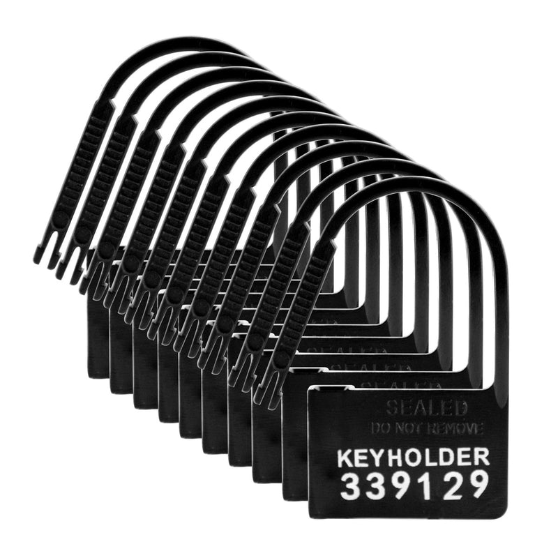 Load image into Gallery viewer, Master Series Keyholder 10 Pack Numbered Plastic Chastity Locks Black
