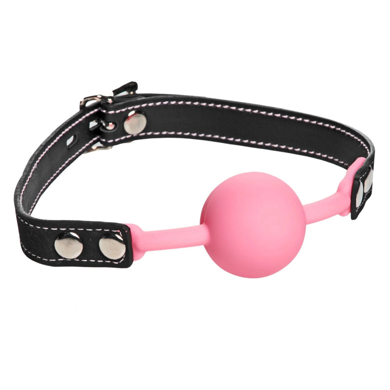 Load image into Gallery viewer, Frisky Glow Gag Glow In The Dark Silicone Ball Gag Pink Black
