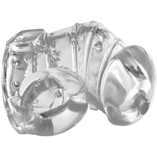 Master Series Detained 2.0 Restrictive Chastity Cage With Nubs Clear