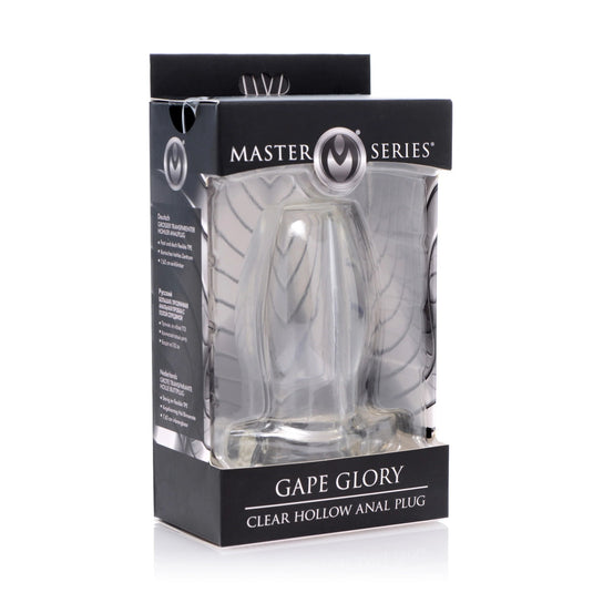 Master Series Gape Glory Hollow Anal Fuck Plug Clear