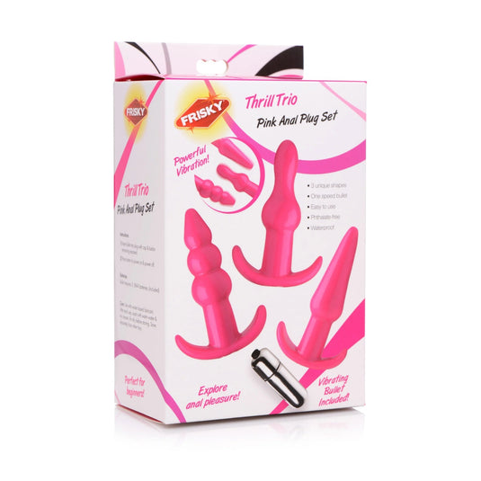 Frisky Thrill Trio Butt Plug Set 3 Pack Pink