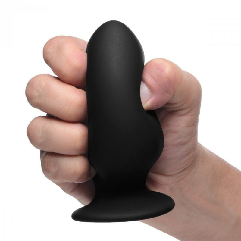 Load image into Gallery viewer, Squeeze-It Squeezable Silicone Butt Plug Black Medium
