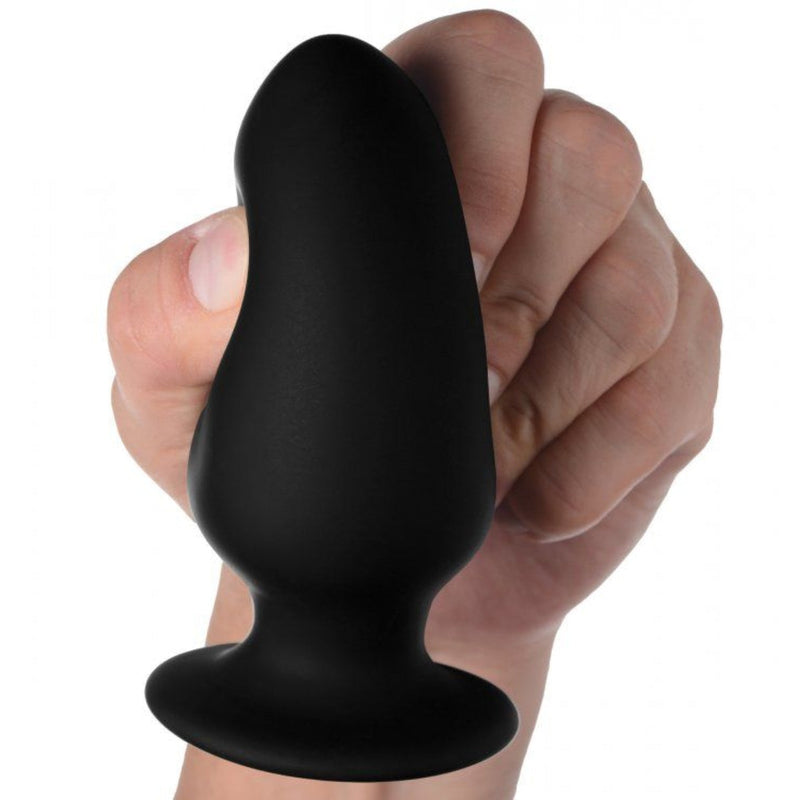 Load image into Gallery viewer, Squeeze-It Squeezable Silicone Butt Plug Black Medium
