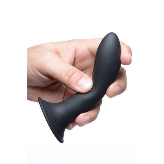 Squeeze-It Squeezable Slender Dildo Black 5.3 Inch