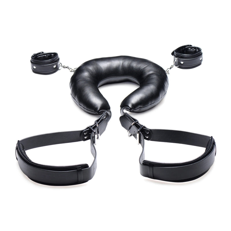 Load image into Gallery viewer, Strict Padded Thigh Sling With Wrist Cuffs Black
