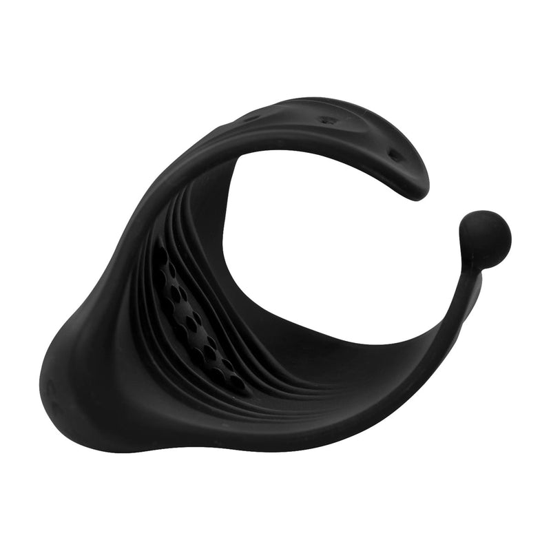 Load image into Gallery viewer, Trinity For Men 10X Pleasure Stroke Vibrating Silicone Penis Sleeve Black
