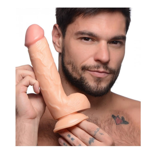 Pop Peckers Dildo With Balls Light Pink 8.25 Inch