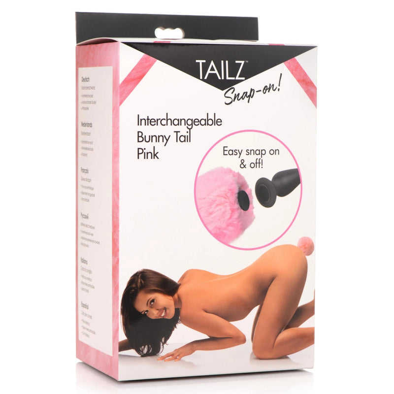 Load image into Gallery viewer, Tailz Snap-On Interchangeable Bunny Tail Pink
