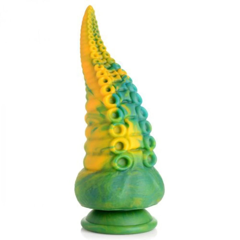 Load image into Gallery viewer, Creature Cocks Monstropus Tentacled Monster Silicone Dildo Yellow Green - Simply Pleasure
