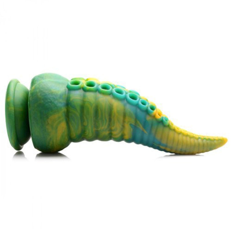 Load image into Gallery viewer, Creature Cocks Monstropus Tentacled Monster Silicone Dildo Yellow Green - Simply Pleasure
