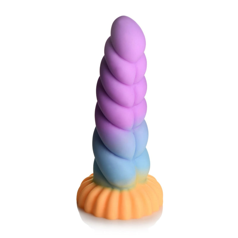 Load image into Gallery viewer, Creature Cocks Mystique Silicone Unicorn Dildo Purple Blue Orange - Simply Pleasure
