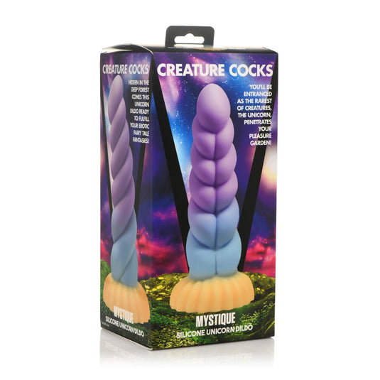 Creature Cocks Mystique Silicone Unicorn Dildo Purple Blue Orange - Simply Pleasure