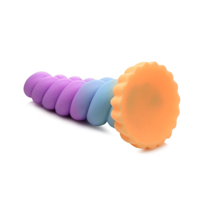 Load image into Gallery viewer, Creature Cocks Mystique Silicone Unicorn Dildo Purple Blue Orange - Simply Pleasure
