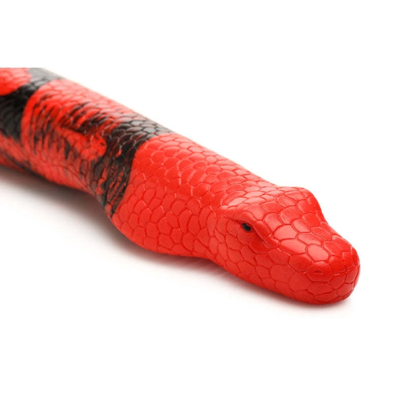 Load image into Gallery viewer, Creature Cocks King Cobra Silicone Dong Red Black - Simply Pleasure
