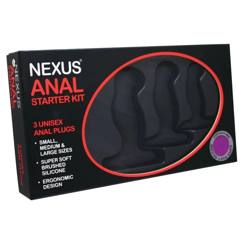 Load image into Gallery viewer, Nexus Anal Starter Butt Plug Kit Black
