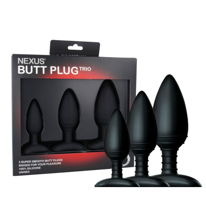 Load image into Gallery viewer, Nexus Butt Plug Trio Anal Training Kit Black
